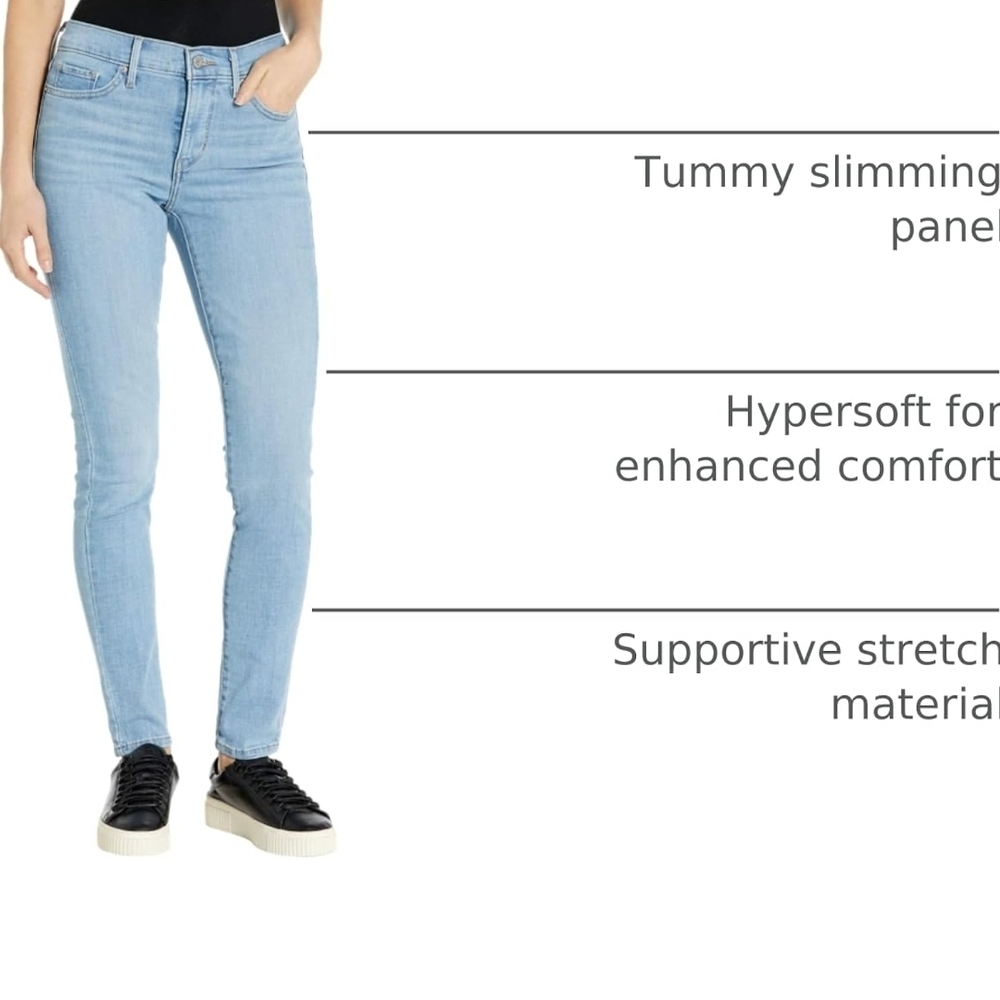 Levi's Light Blue 311 Shaping Skinny Jeans for Women